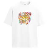 Lazy Day Oversize Unisex T-Shirt – Müzik Temalı