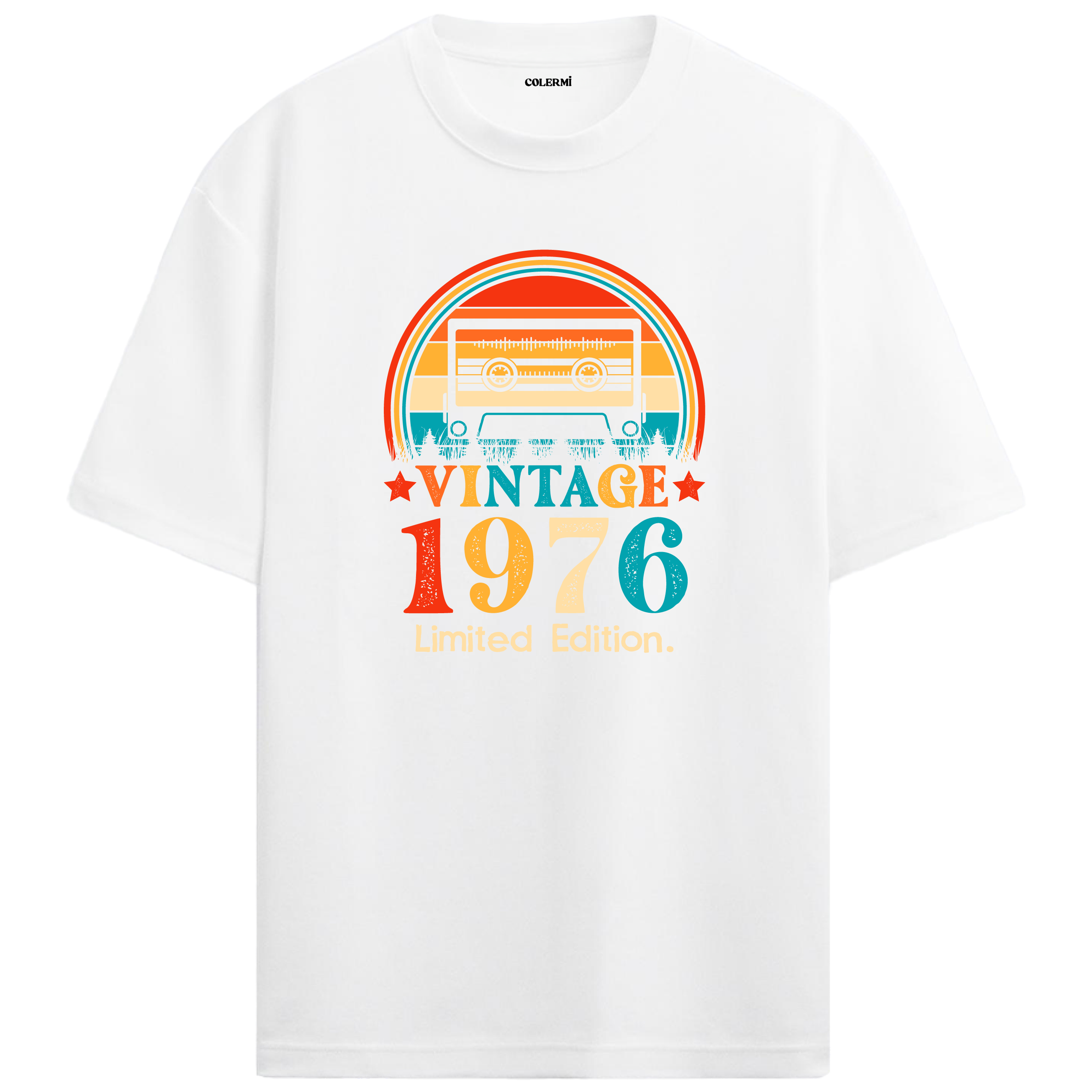 1976 Mixtape Crewneck Oversized Vintage T-Shirt