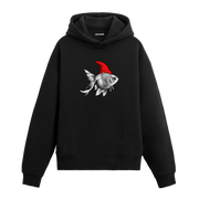 Kırmızı Şapkalı Japon Balığı Tasarım Hoodie