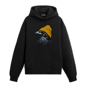 Sarı Bereli Kuzgun Tasarım Hoodie