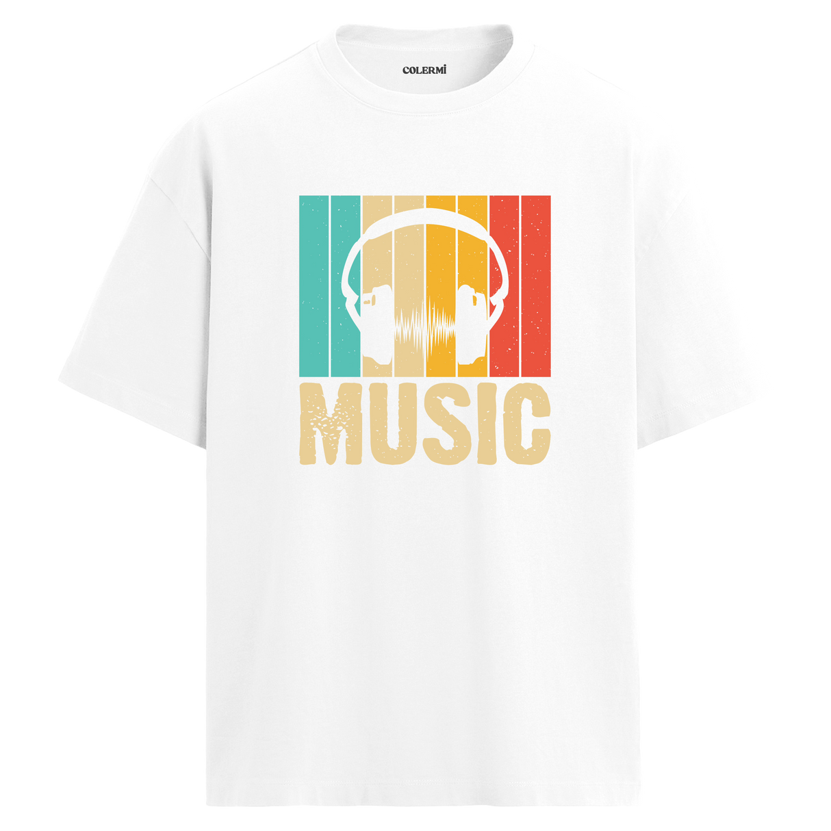 Retro Music Oversize Unisex T-Shirt – Müzik Temalı