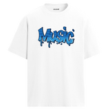 Graffiti Music Oversize Unisex T-Shirt – Müzik Temalı