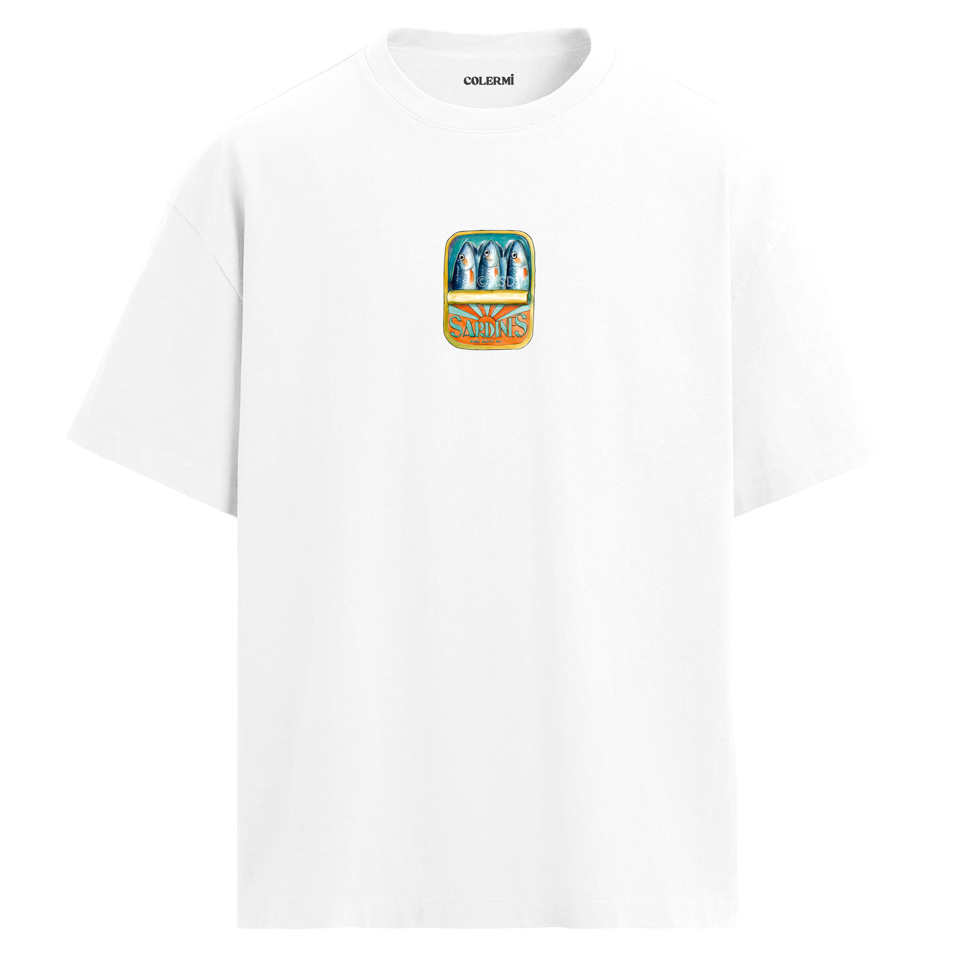Sardines Retro Oversize Tişört detay | Colermi