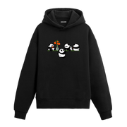 Portakallı Pandalar Tasarım Hoodie