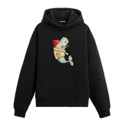 Kırmızı Bereli Denizci Balina Tasarım Hoodie