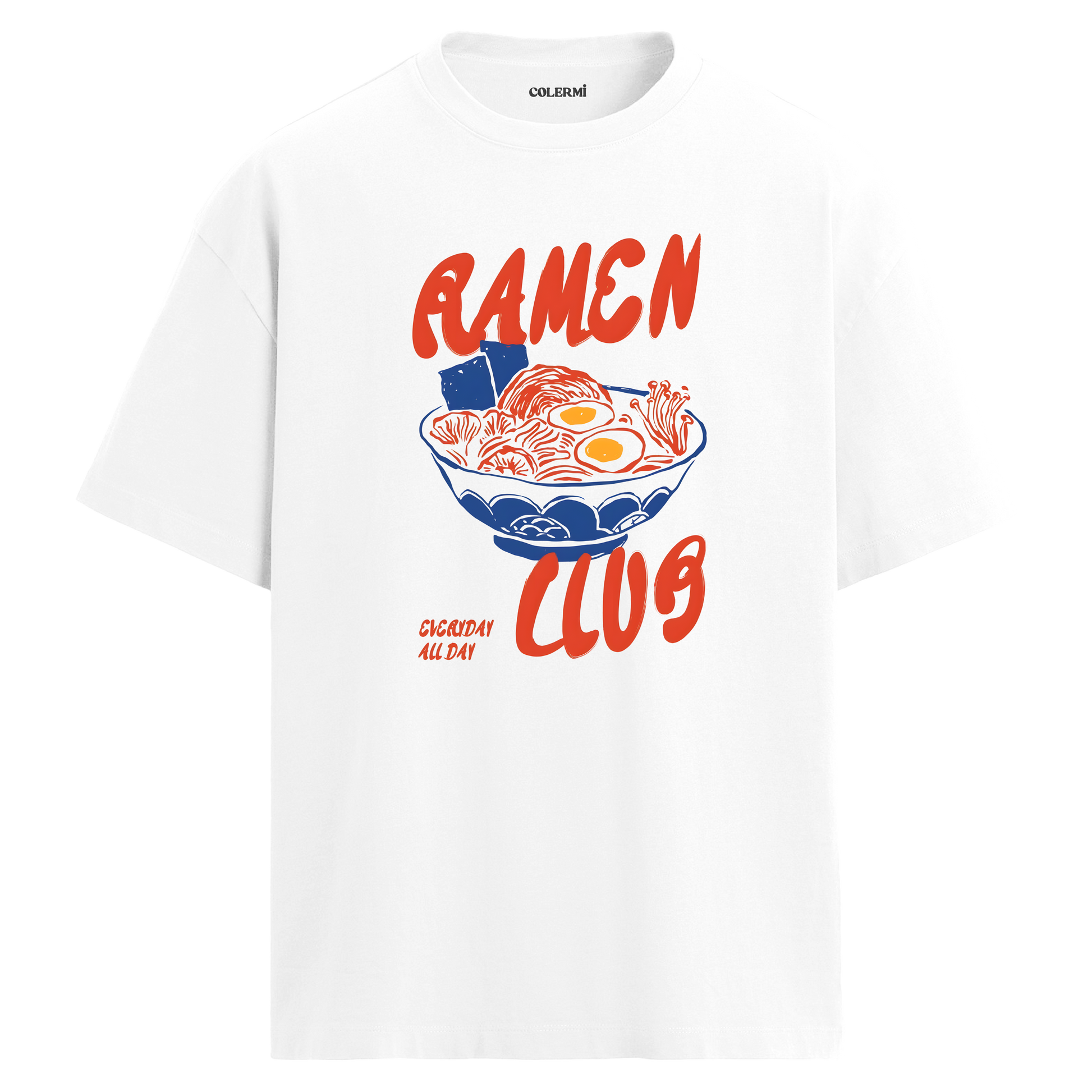 Ramen Temalı Oversize Tişört detay | Colermi