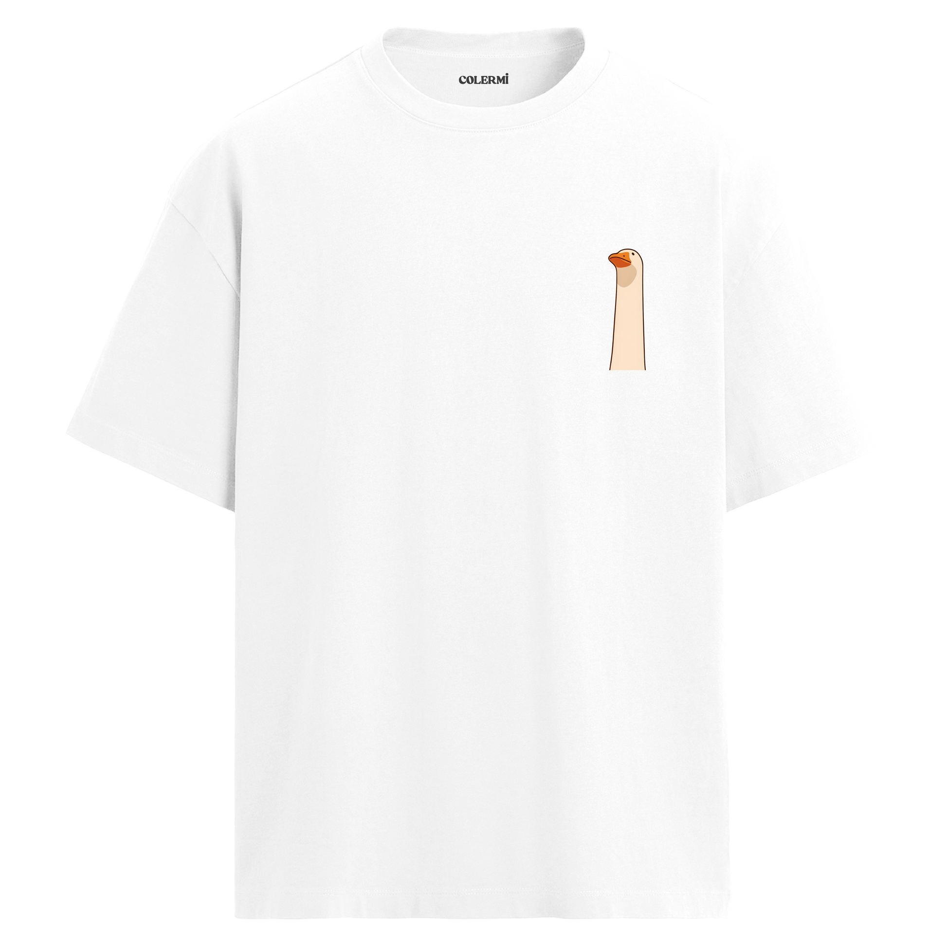 Minimal Kaz Çizim Tasarım Oversize Tişört detay | Colermi