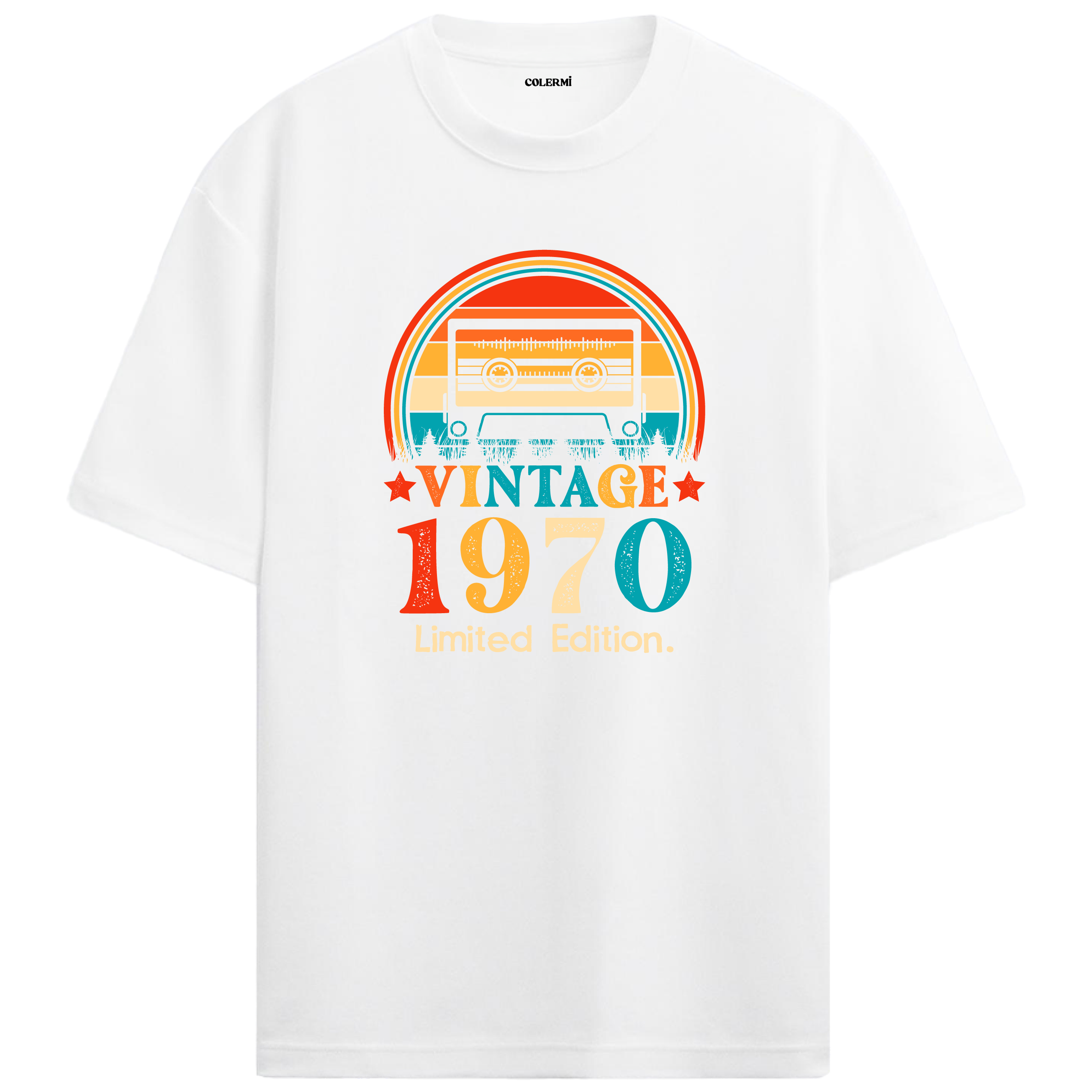 1970 Mixtape Crewneck Oversized Vintage T-Shirt