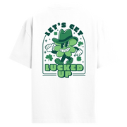 Şanslı Yonca Sırt Baskılı Oversize T-Shirt