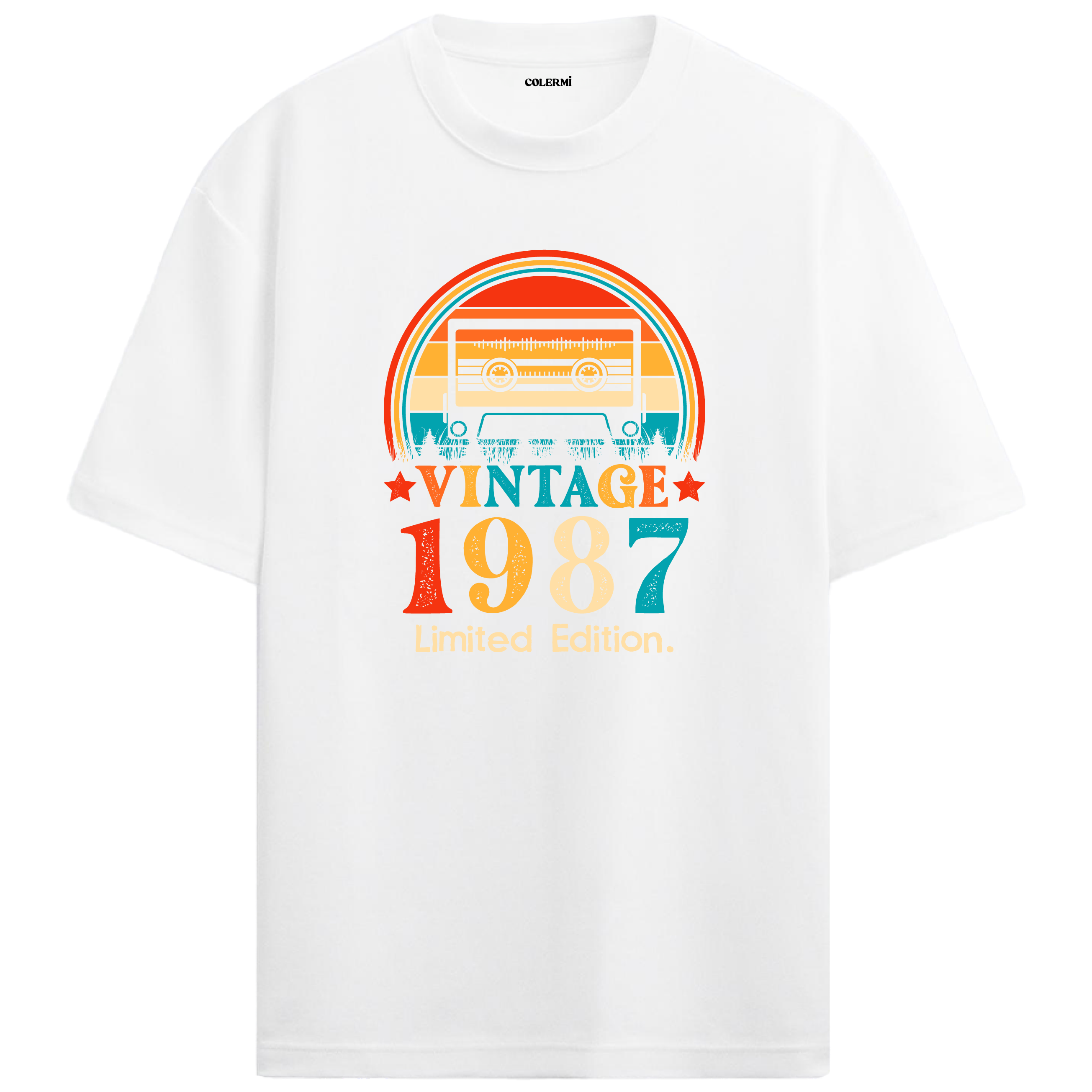 1987 Mixtape Crewneck Oversized Vintage T-Shirt