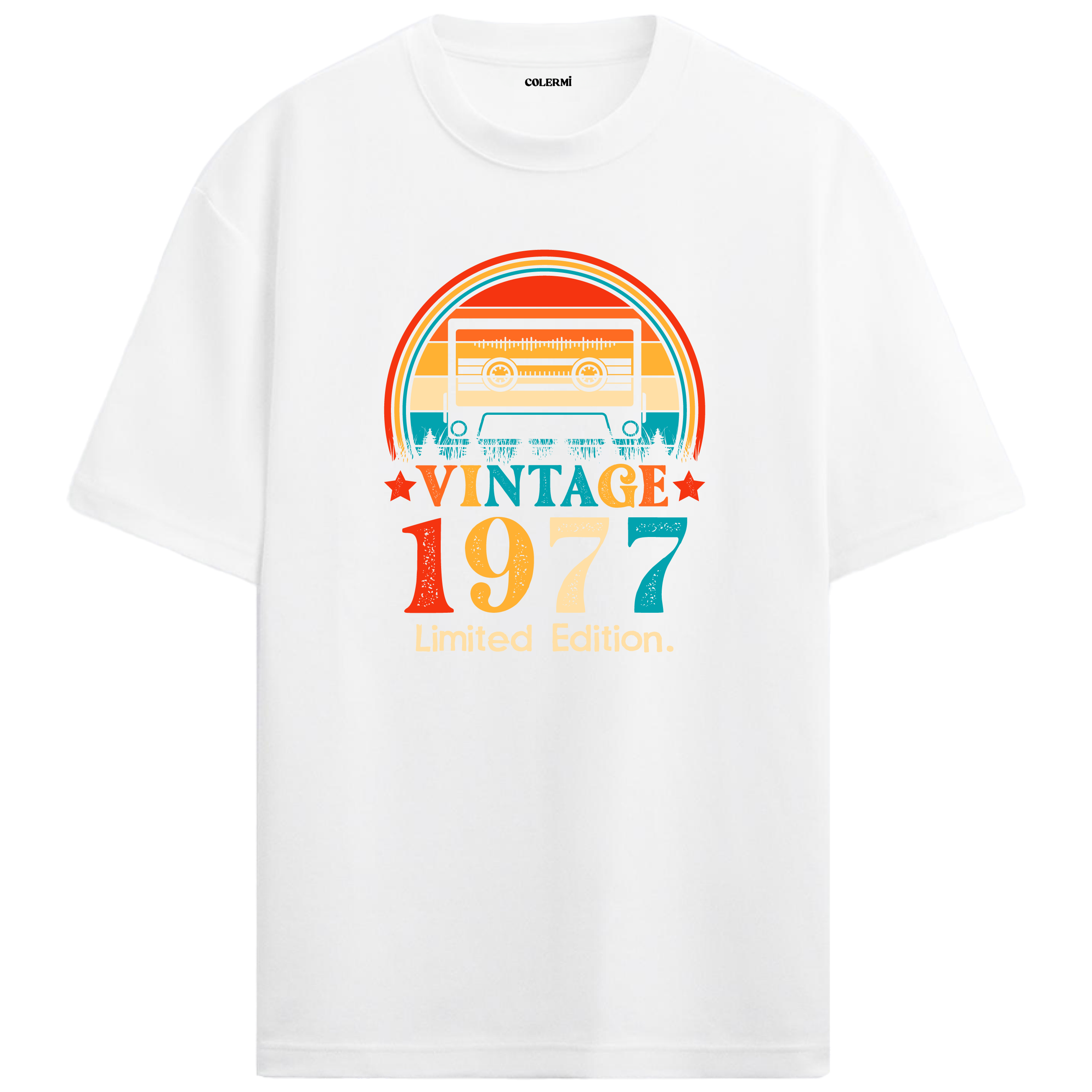 1977 Mixtape Crewneck Oversized Vintage T-Shirt