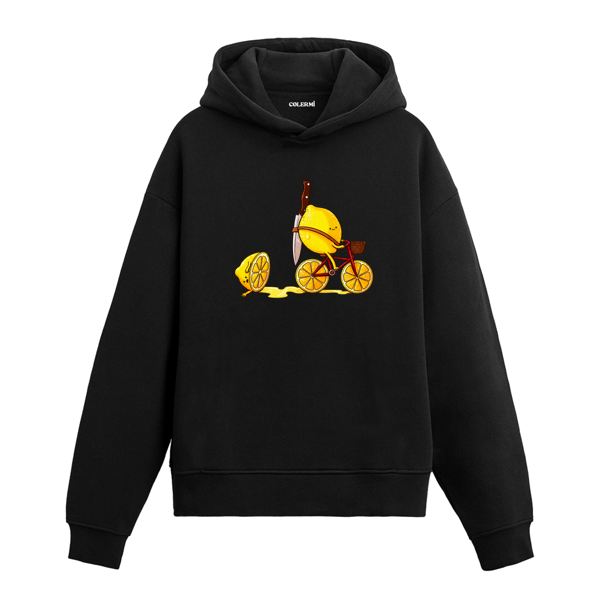Bisikletli Limon Tasarım Hoodie