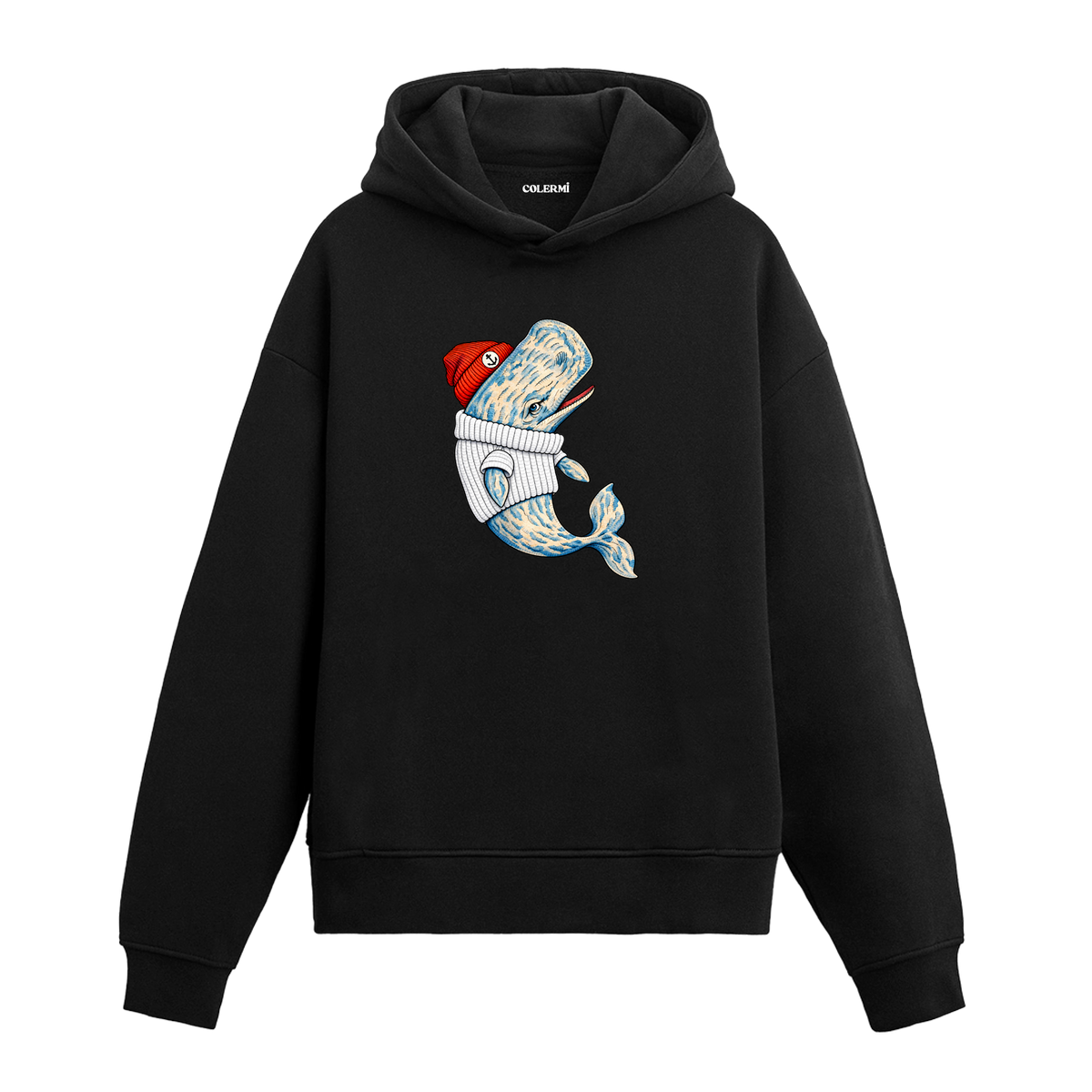 Denizci Balina Tasarım Hoodie