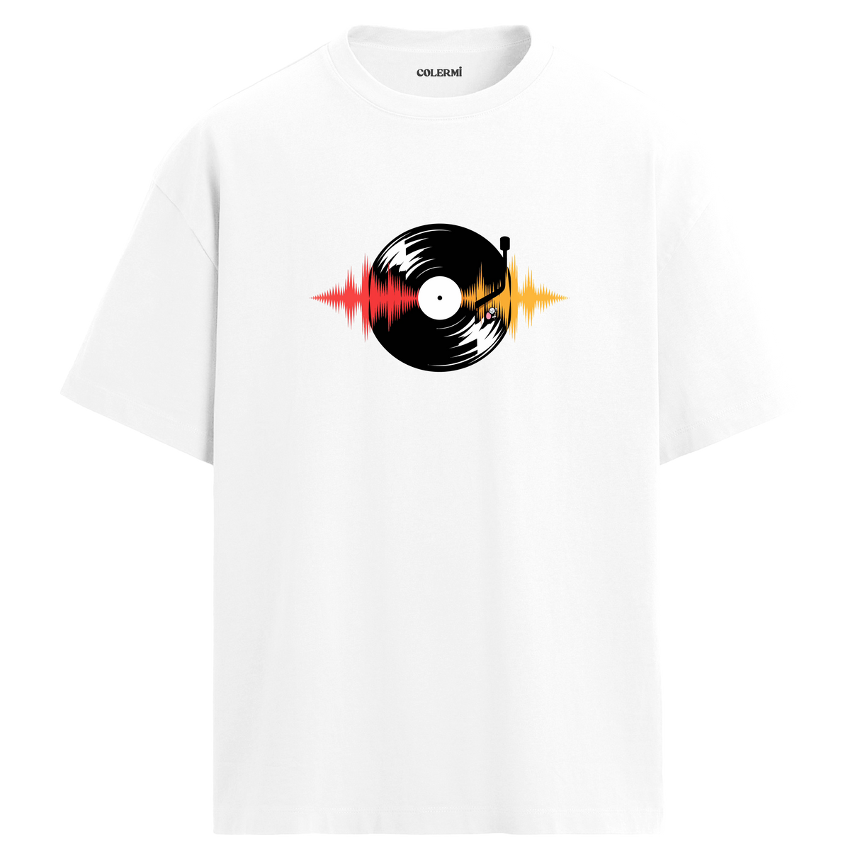 Vinyl Vibes Oversize Unisex T-Shirt – Müzik Temalı