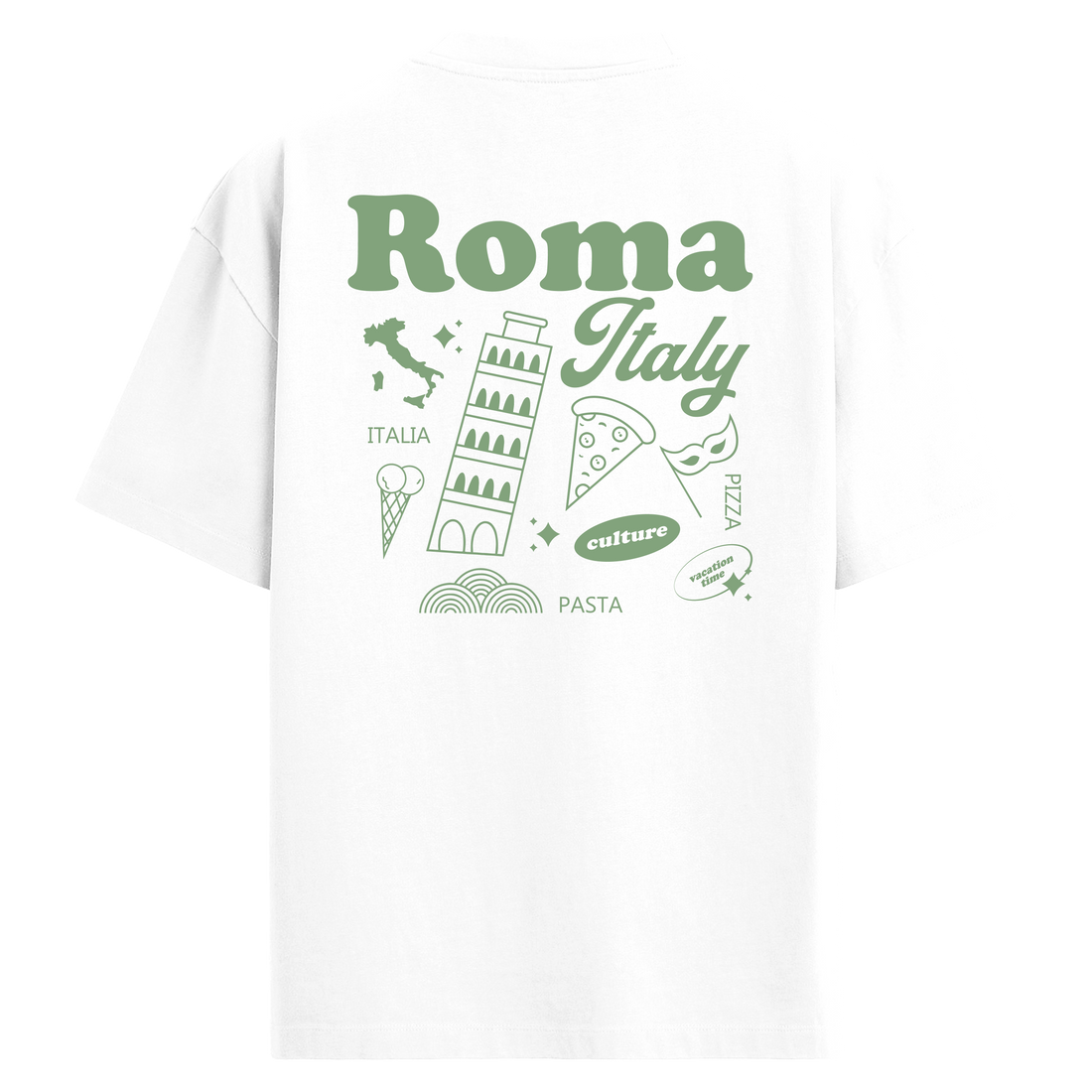 Back Print Sırt Baskılı Oversize T-Shirt