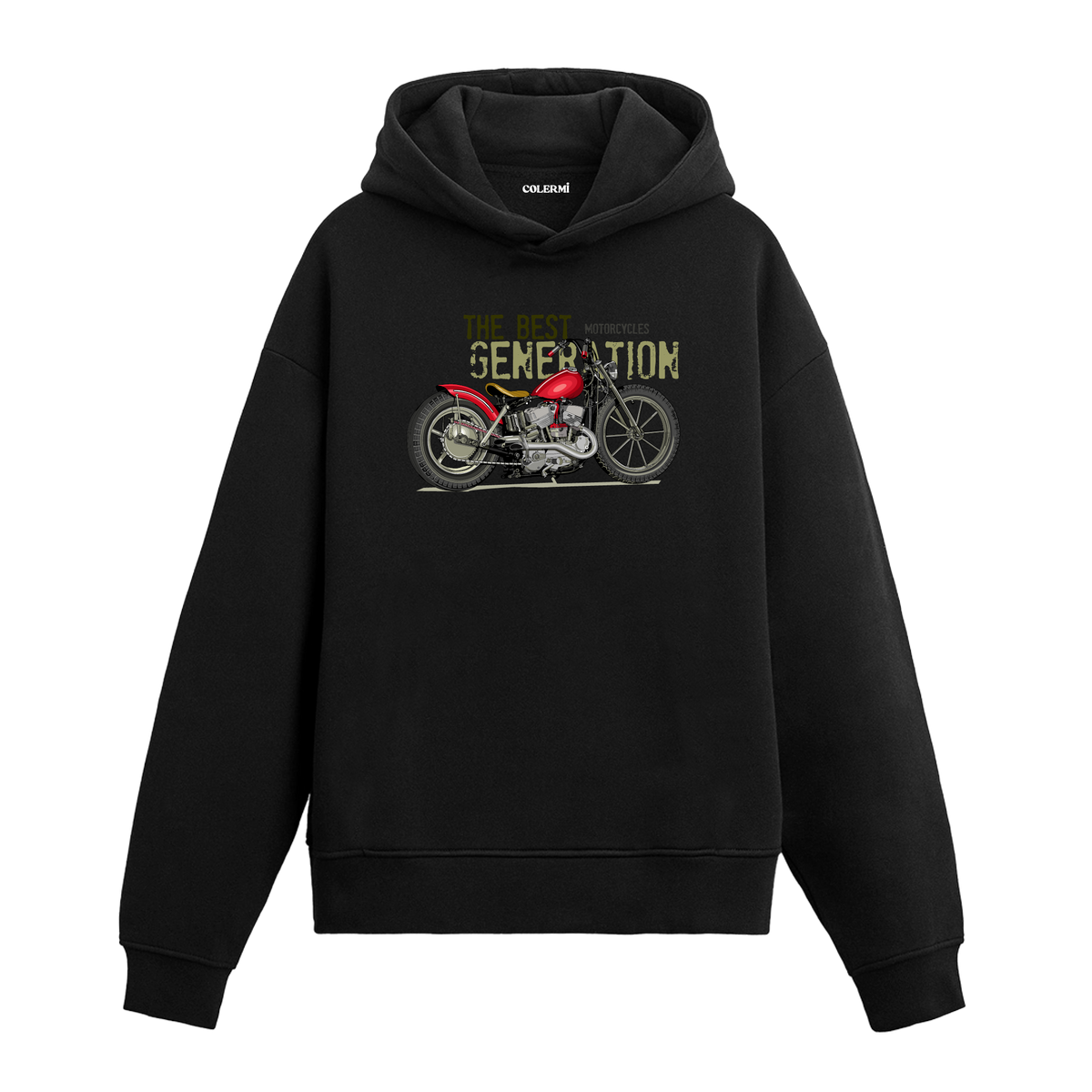 The Best Generation Vintage Motosiklet Tasarım Hoodie