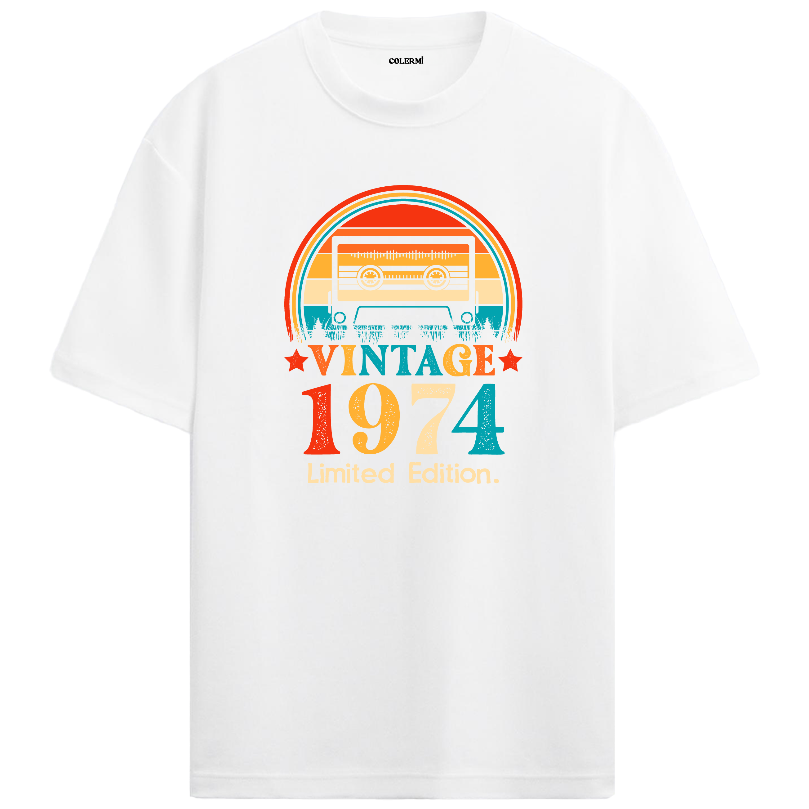 1974 Mixtape Crewneck Oversized Vintage T-Shirt