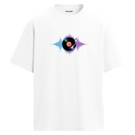 Plak Dalga Desenli T-Shirt – %100 Pamuk