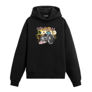 Unleash The Road Vintage Motosiklet Tasarım Hoodie