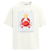 Yengeç Baskılı Oversize Tişört