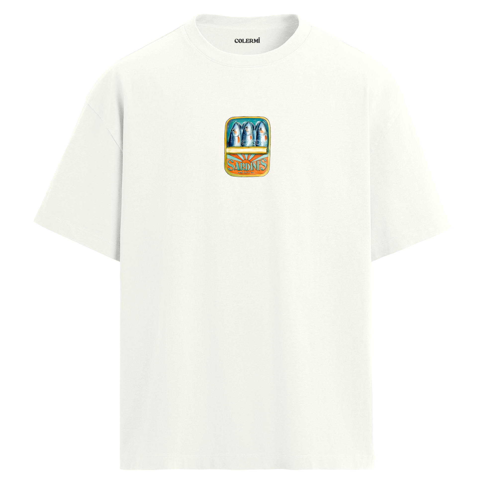 Sardines Retro Oversize Tişört | Colermi