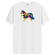 Elegant Collie Tee – Colorful Dog Art Shirt
