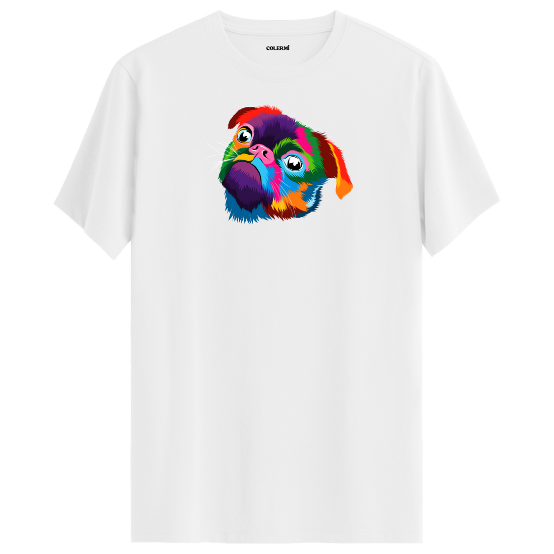 Sad Pug Tee – Vibrant Pop Art Dog Shirt