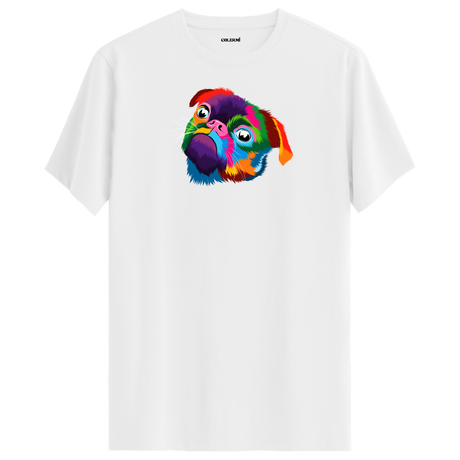 Sad Pug Tee – Vibrant Pop Art Dog Shirt