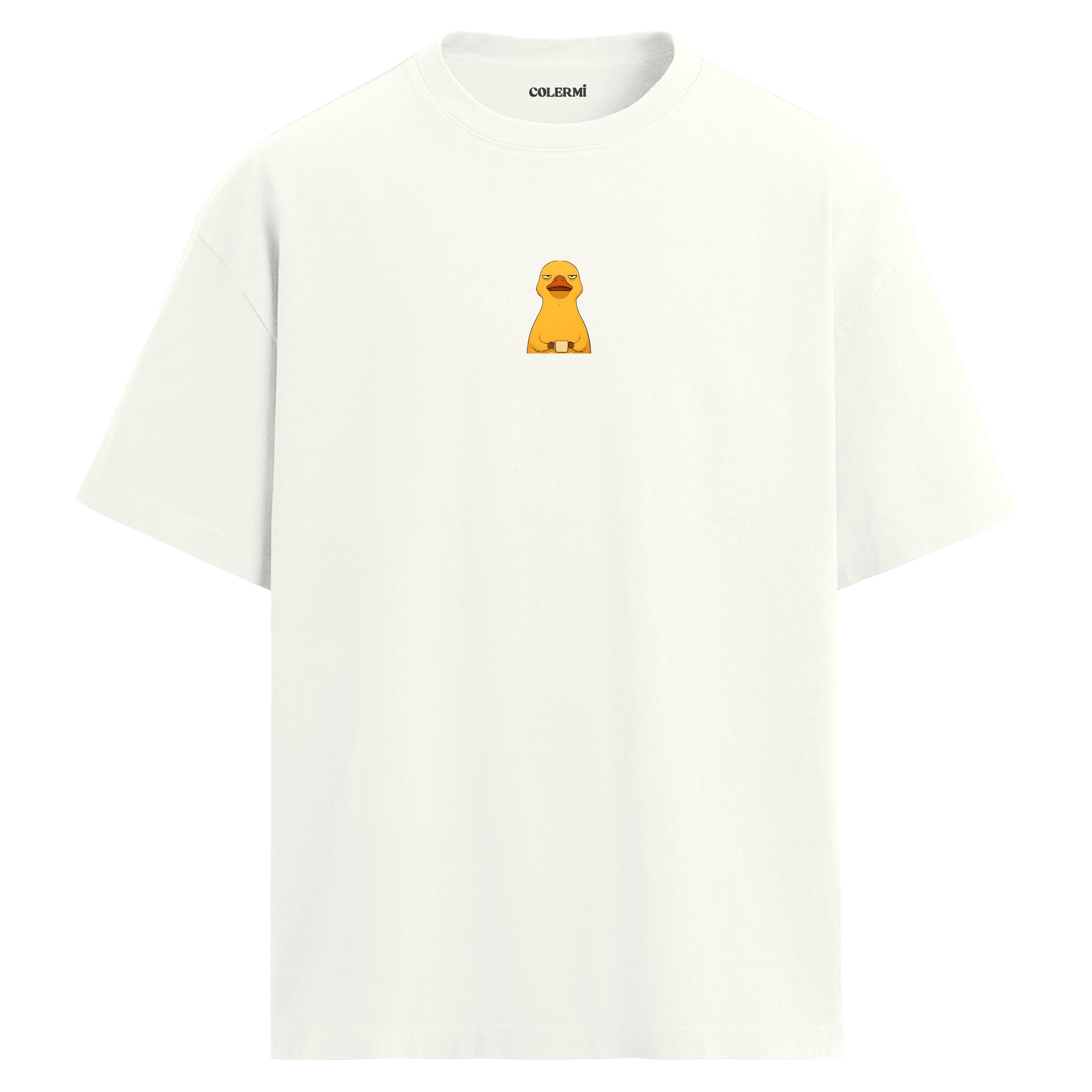 Minimal Sevimli Civciv Tasarım Oversize Tişört | Colermi