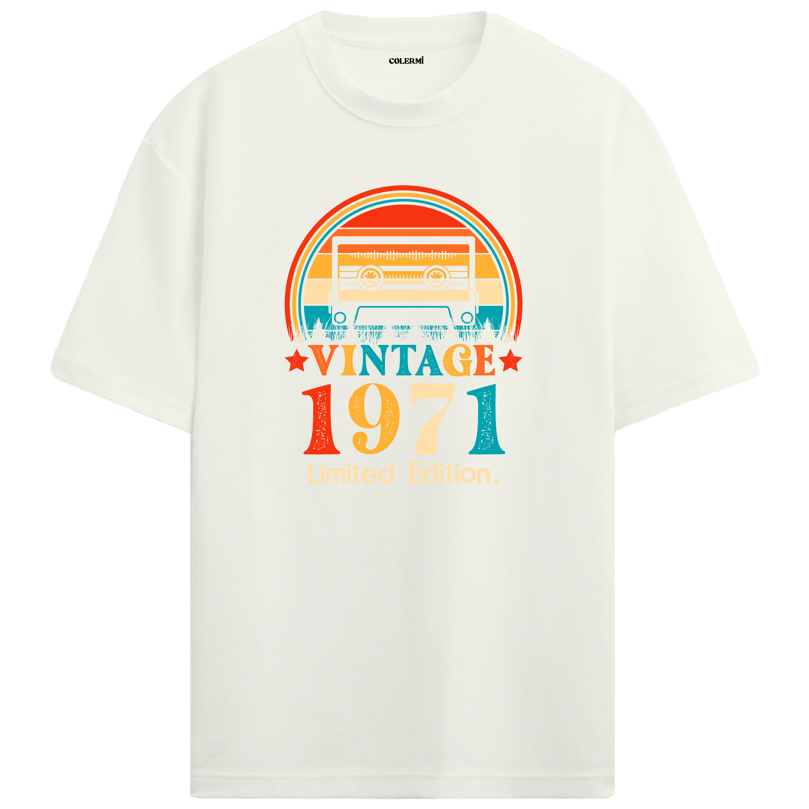 1971 Mixtape Crewneck Oversized Vintage T-Shirt