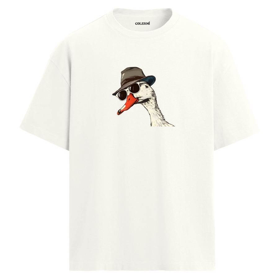 Cool Duck Şapkalı Tasarım Oversize Tişört