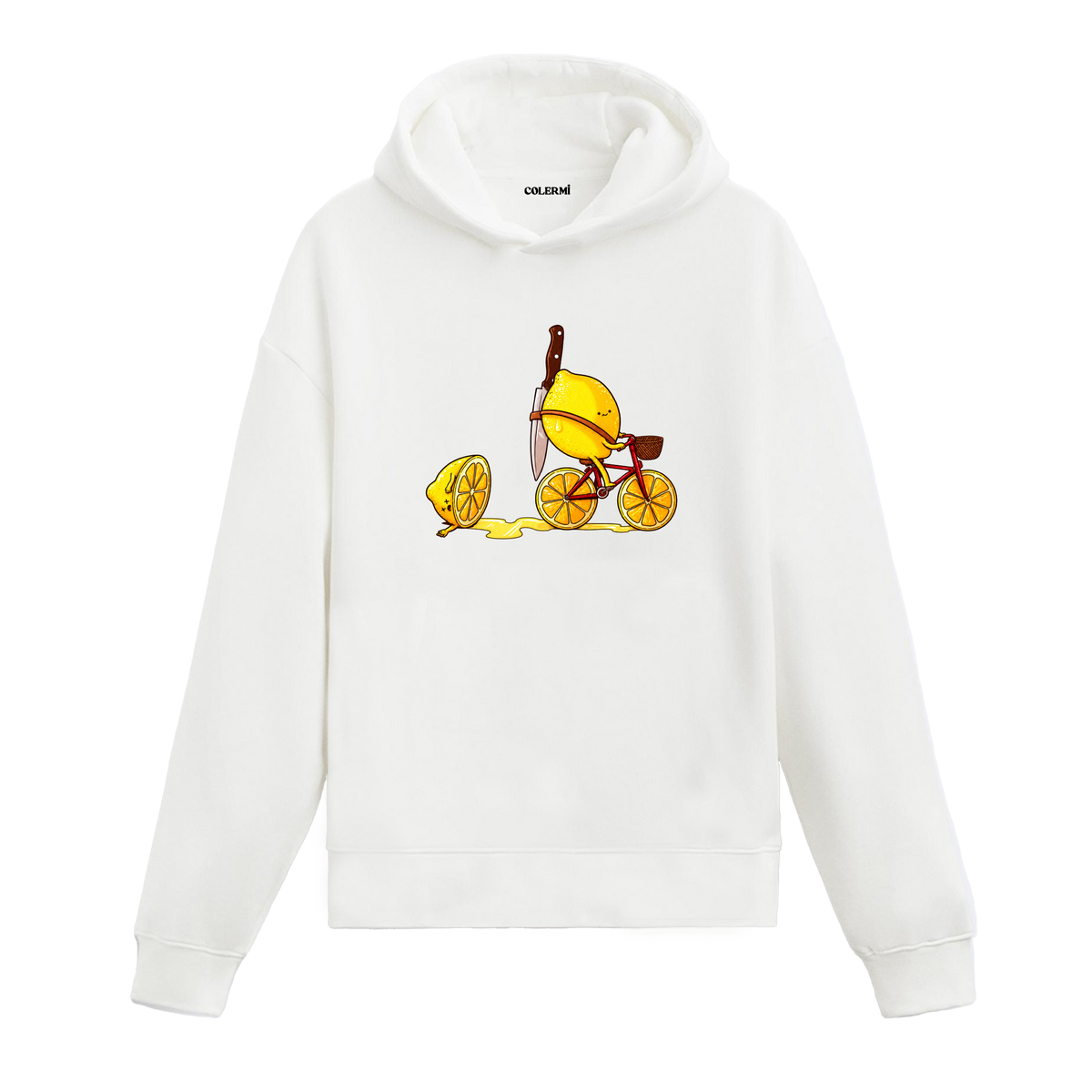 Bisikletli Limon Tasarım Hoodie