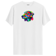 Colorful Retriever Dog Tee – Artistic Cotton Tee Gift for Dog Lovers