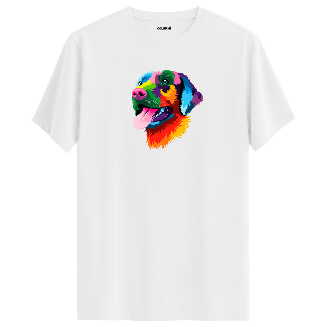 Casper the Dog T-Shirt – Colorful Labrador Design with Neon Details