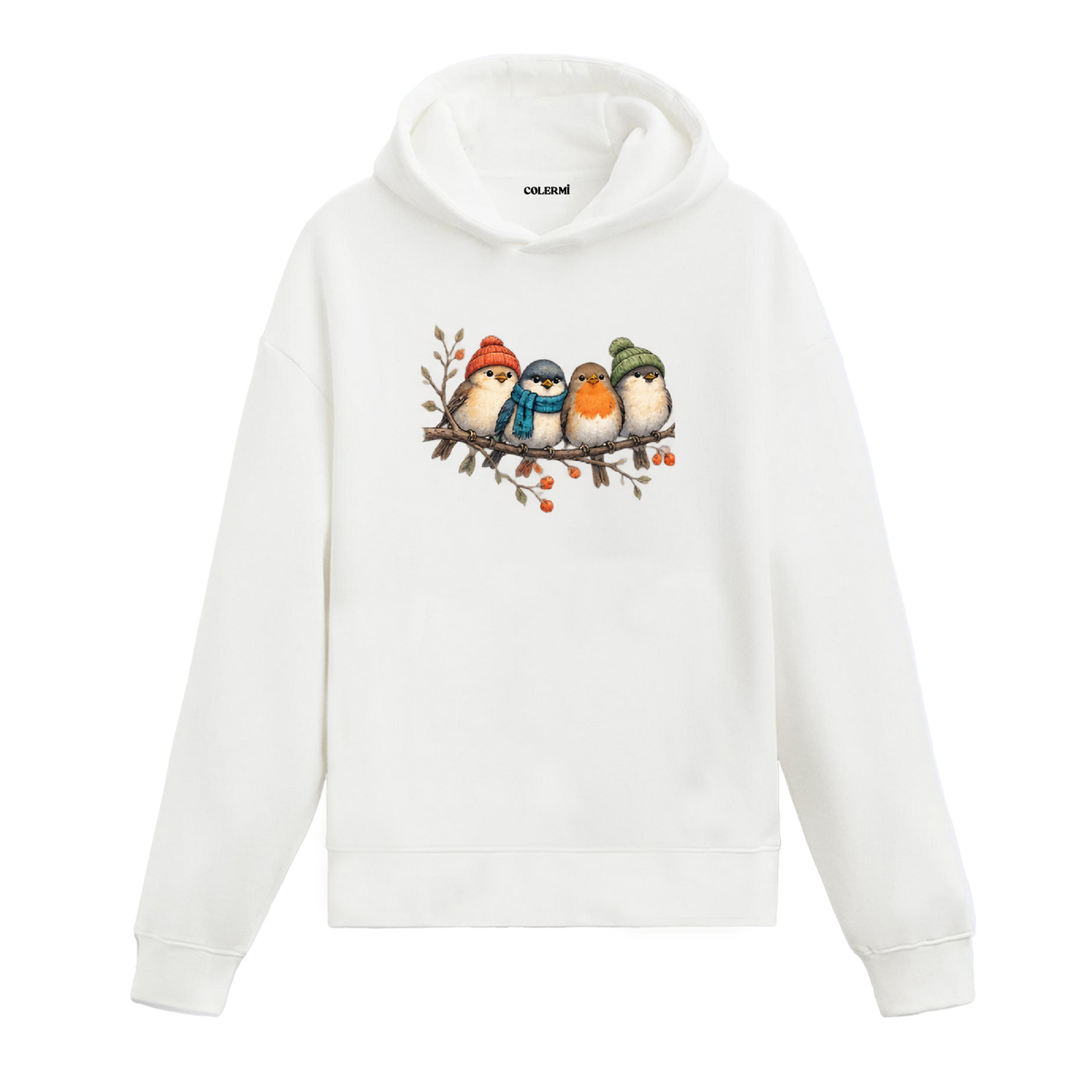Kış Kuşları Tasarım Hoodie