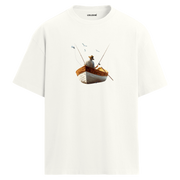 Fishing Calm Life Tasarım Oversize Tişört