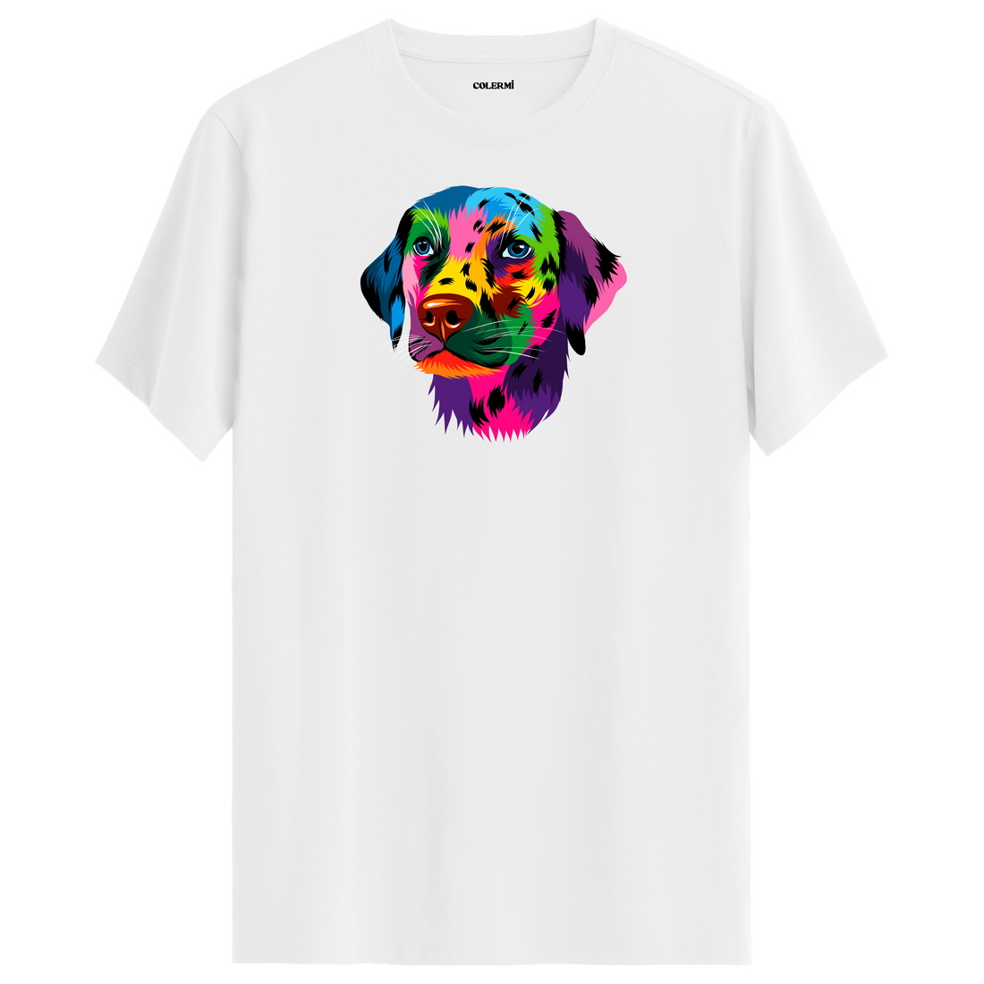 Renkli Labrador Tişört - Pop Art Köpek Tişörtü
