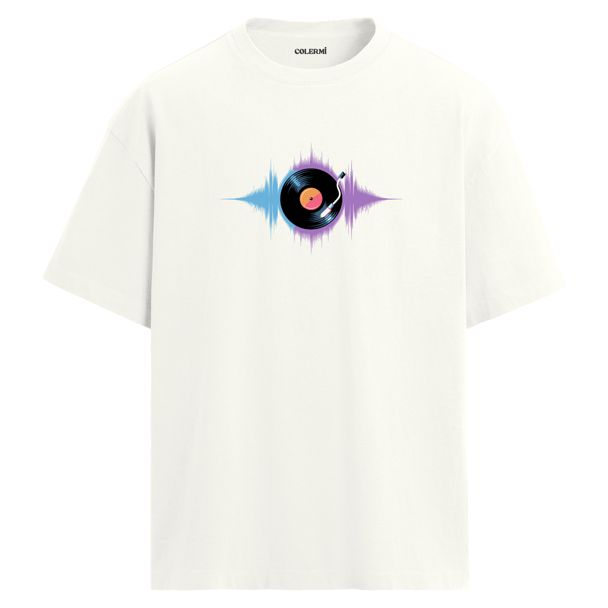 Plak Dalga Desenli T-Shirt – %100 Pamuk
