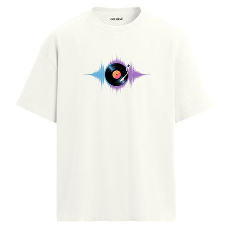 Plak Dalga Desenli T-Shirt – %100 Pamuk