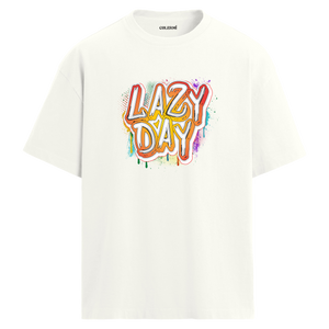 Lazy Day Oversize Unisex T-Shirt – Müzik Temalı