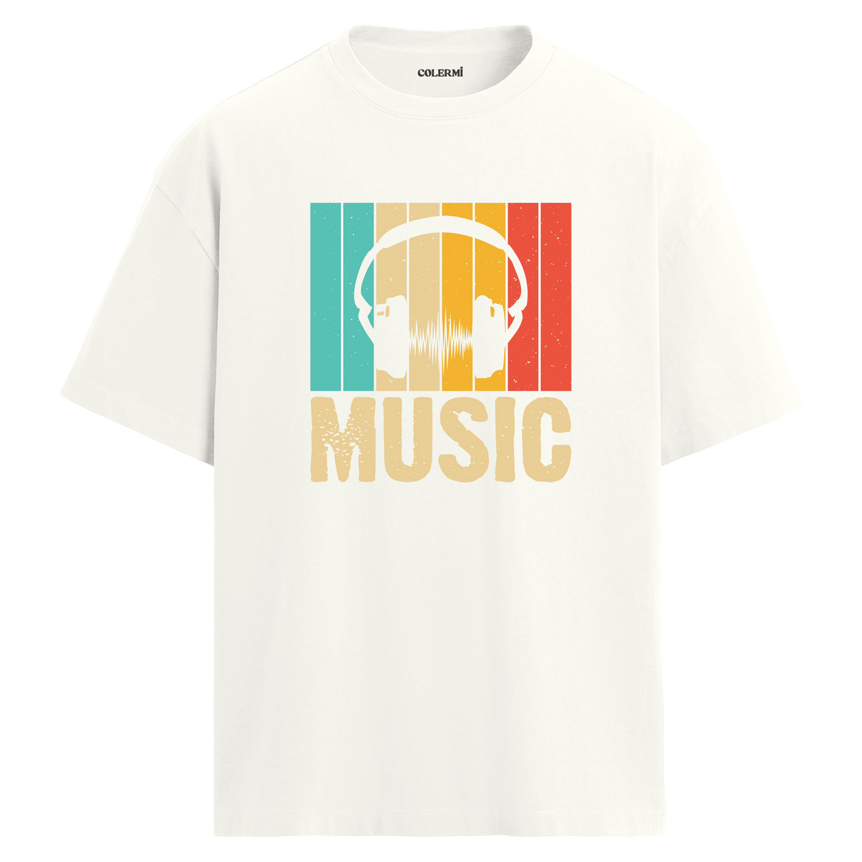 Retro Music Oversize Unisex T-Shirt – Müzik Temalı