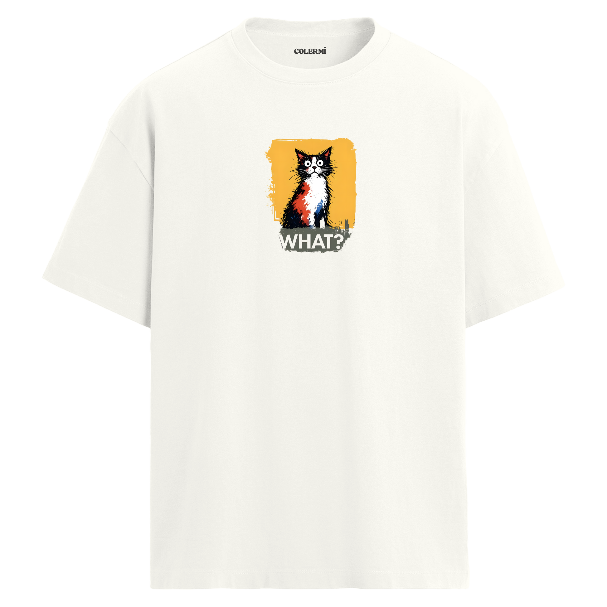 Şaşkın Kedi Oversize Tişört | Colermi