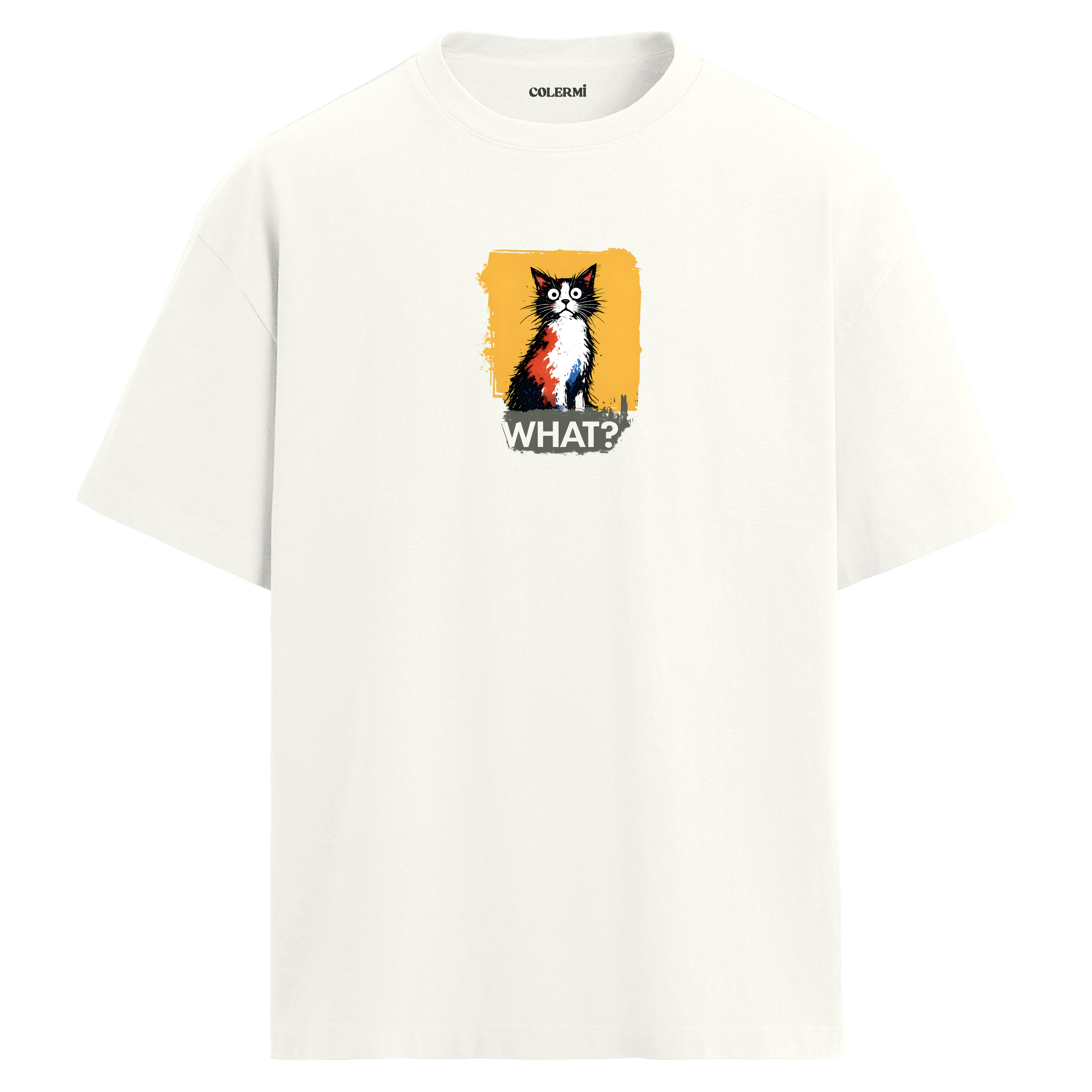 Şaşkın Kedi Oversize Tişört | Colermi