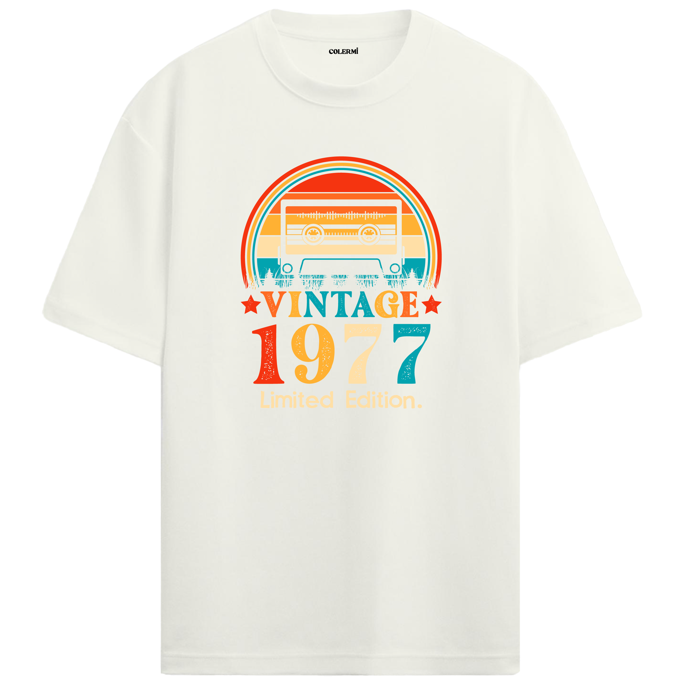 1977 Mixtape Crewneck Oversized Vintage T-Shirt