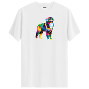 Vibrant Border Collie Tee – Artistic Dog Tee for Pet Lovers