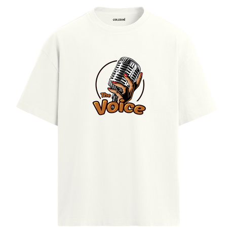 The Voice Mikrofon Tasarımlı T-Shirt – %100 Pamuk