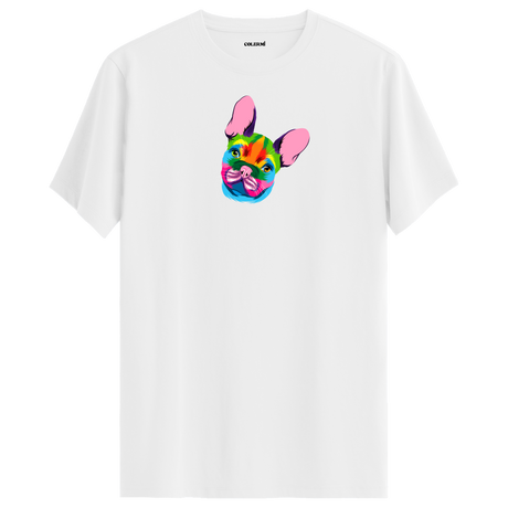 Köpek Baskılı T-Shirt - French Bulldog Tasarımı