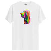 Colorful Dog Art Tee – Artistic Unisex Cotton Tee Gift for Dog Lovers