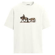 Kovboy Temalı Oversize Tişört | Colermi