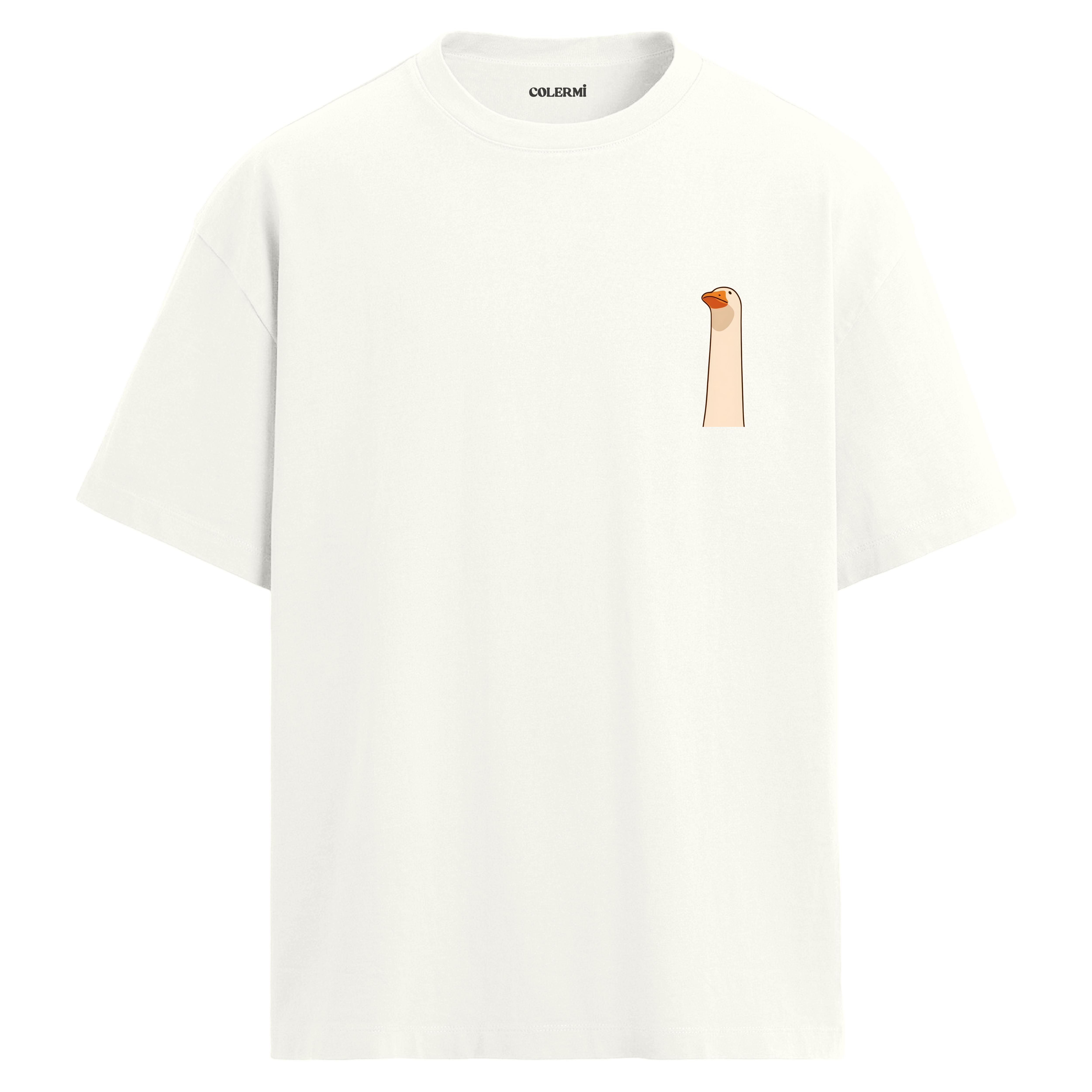 Minimal Kaz Çizim Tasarım Oversize Tişört | Colermi